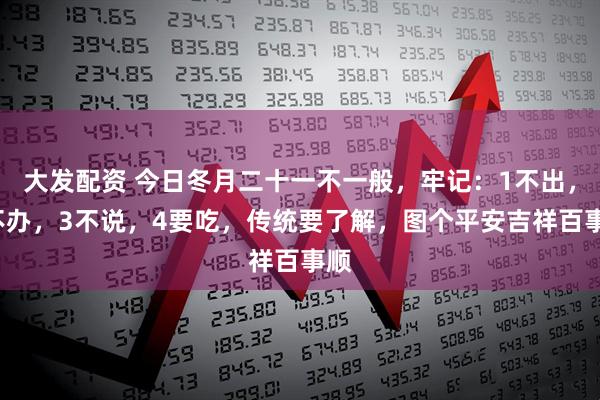 大发配资 今日冬月二十一不一般,牢记:1不出,2不办,3不说,4要吃,传统要了解,图个平安吉祥百事顺