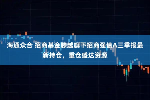 海通众合 招商基金滕越旗下招商强债A三季报最新持仓，重仓盛达资源